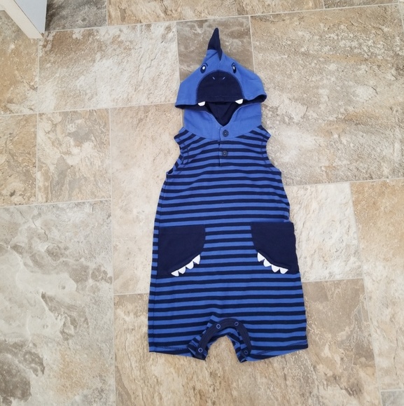 Baby Cat & Jack Other - Little Boys Hooded Footless Onesie